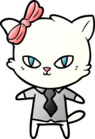 jefe de gato de dibujos animados lindo png