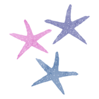 hand retro cartoon starfish png