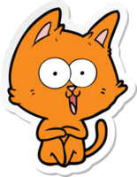 adesivo de um gato de desenho animado png