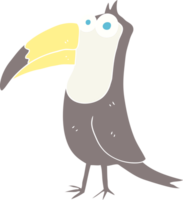 flat color illustration of toucan png