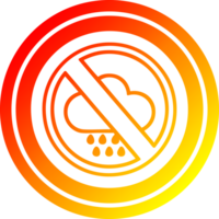 no bad weather circular icon with warm gradient finish png