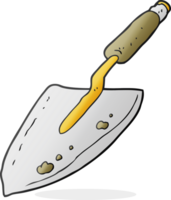 hand drawn cartoon garden trowel png