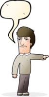 cartoon man pointing with speech bubble png