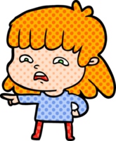 cartoon worried woman png