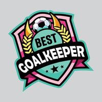 Best goalkeeper in football tournament vector