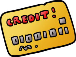 carta di credito di doodle del fumetto png