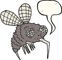mano dibujado habla burbuja dibujos animados mosca png