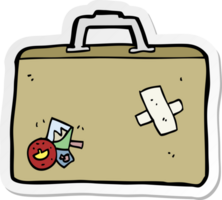 sticker of a cartoon luggage png