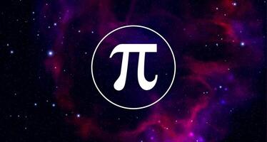 Pi day. Science Space Illustration. Infinitely concept vector