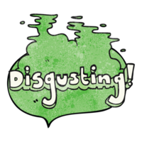 disgusting  hand drawn texture speech bubble cartoon png