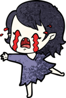 cartoon crying vampire girl png