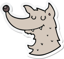 sticker of a cartoon wolf png