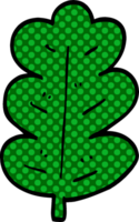 cartoon doodle oak leaf png