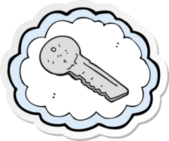 sticker of a cartoon door key png