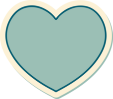 sticker of tattoo in traditional style of a heart png