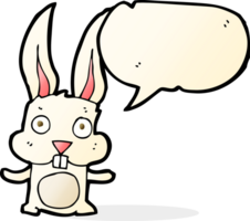 tecknad serie kanin med Tal bubbla png