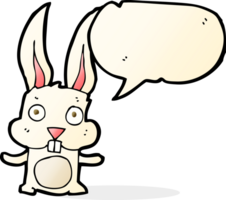 lapin de dessin animé avec bulle de dialogue png