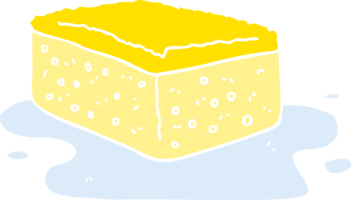 flat color illustration of sponge png