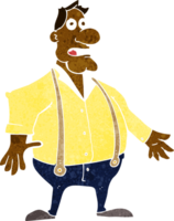 tecknad chockad man png