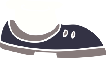 cartoon doodle shoe with sock png