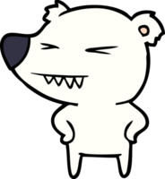 angry polar bear cartoon png