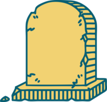 iconic tattoo style image of a grave stone png