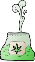 cartoon bag of weed png