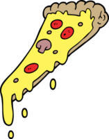 cartoon doodle pizza slice png