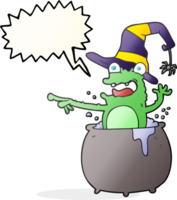 hand drawn speech bubble cartoon halloween toad png