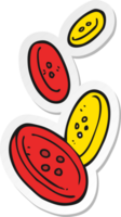 sticker of a cartoon buttons png