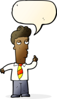 cartoon bored man asking question with speech bubble png