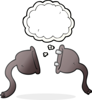 hand drawn thought bubble cartoon electrical plugs png