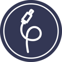 elektrisk plugg cirkulär ikon symbol png