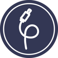 eléctrico enchufe circular icono símbolo png