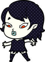 linda garota vampira de desenho animado png