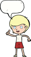 cartoon boy giving thumbs up symbol with speech bubble png
