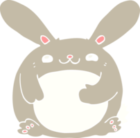 flat color style cartoon rabbit png