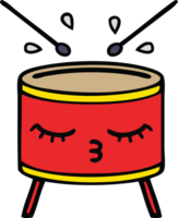 cute cartoon of a drum png