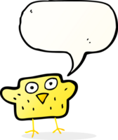 pájaro de dibujos animados con burbujas de discurso png