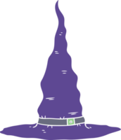 flat color style cartoon witchs hat png