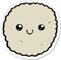 sticker of a cartoon biscuit png