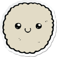 adesivo de um biscoito de desenho animado png