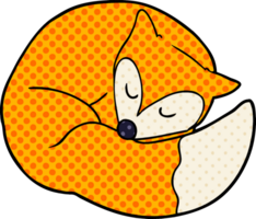 tekenfilm slapen vos png