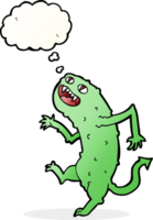 cartoon monster with thought bubble png