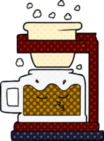 máquina de café de filtro de dibujos animados png