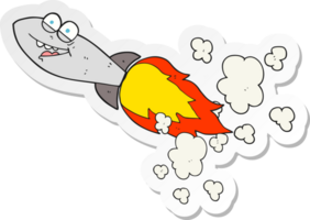 pegatina de un misil de dibujos animados png