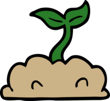 cartoon growing seedling png