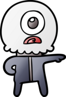 astronaute extraterrestre de dessin animé cyclope png