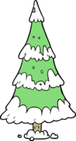 cartoon snowy christmas tree png