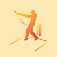 Cricket player design illustration vector